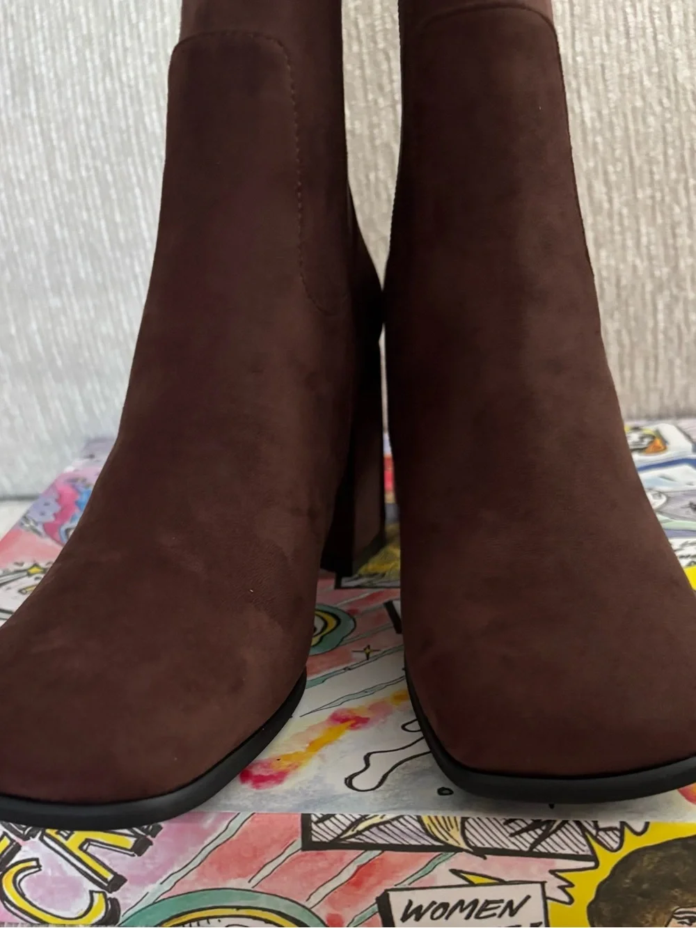 Jeffrey Campbell Tall Brown Suede Over-the-Knee Block Heel Boots